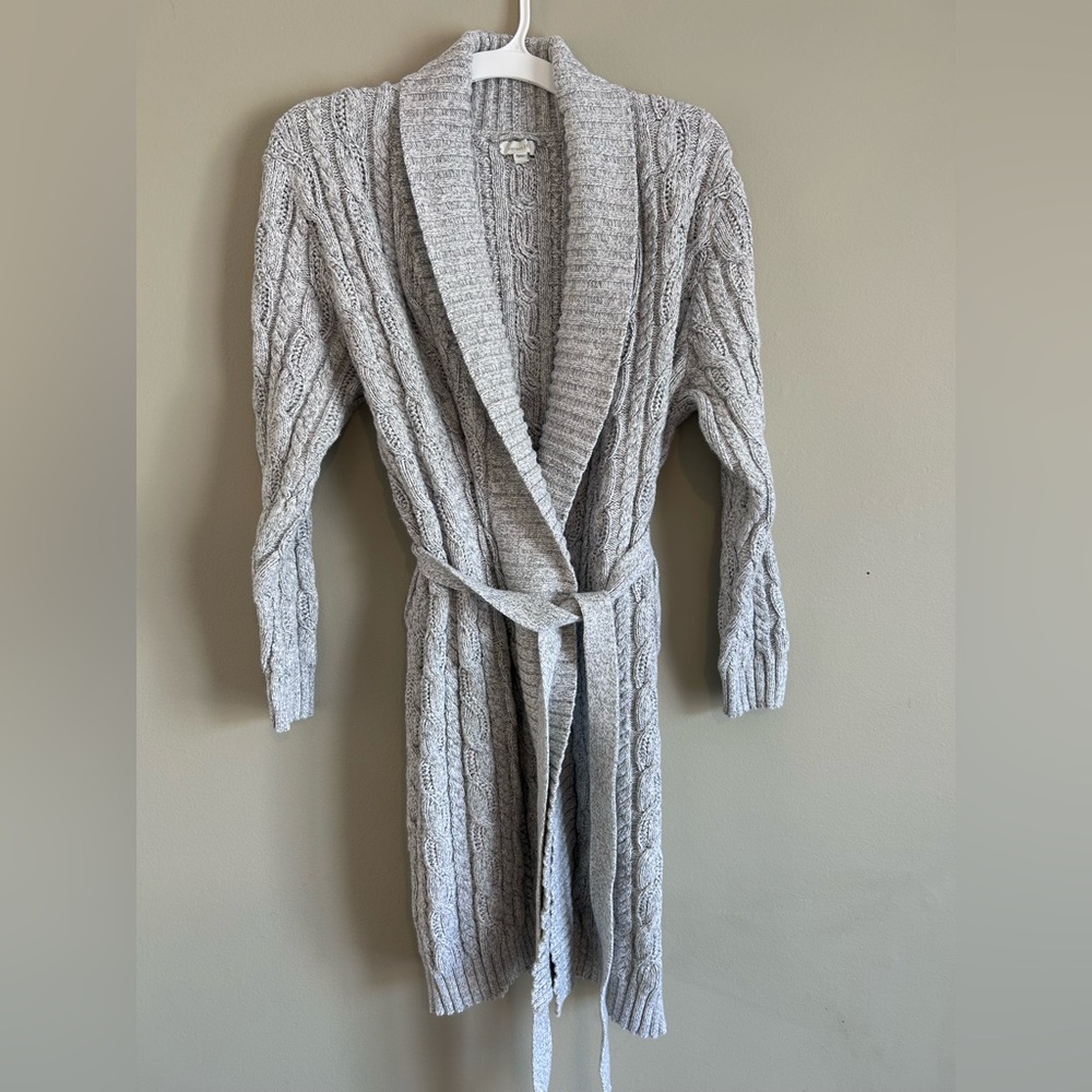 Garnet Hill organic cotton duster cardigan